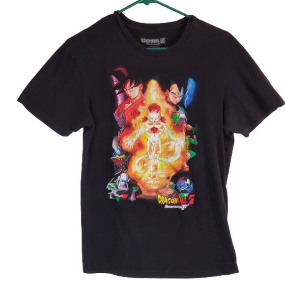 Dragonball Z Resurrection F Mens Medium Graphic Anime T Shirt Short Sleeve Black - Picture 1 of 5
